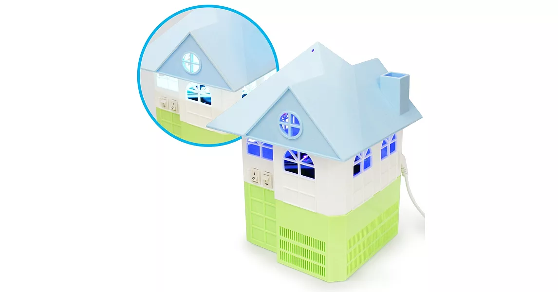 溫馨小宅 房屋造型 USB光觸媒吸入式捕蚊燈