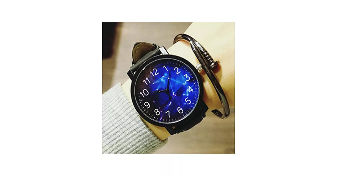 Watch-123 極彩國度-星空復古黑白創意設計師手錶 (4色任選)星空