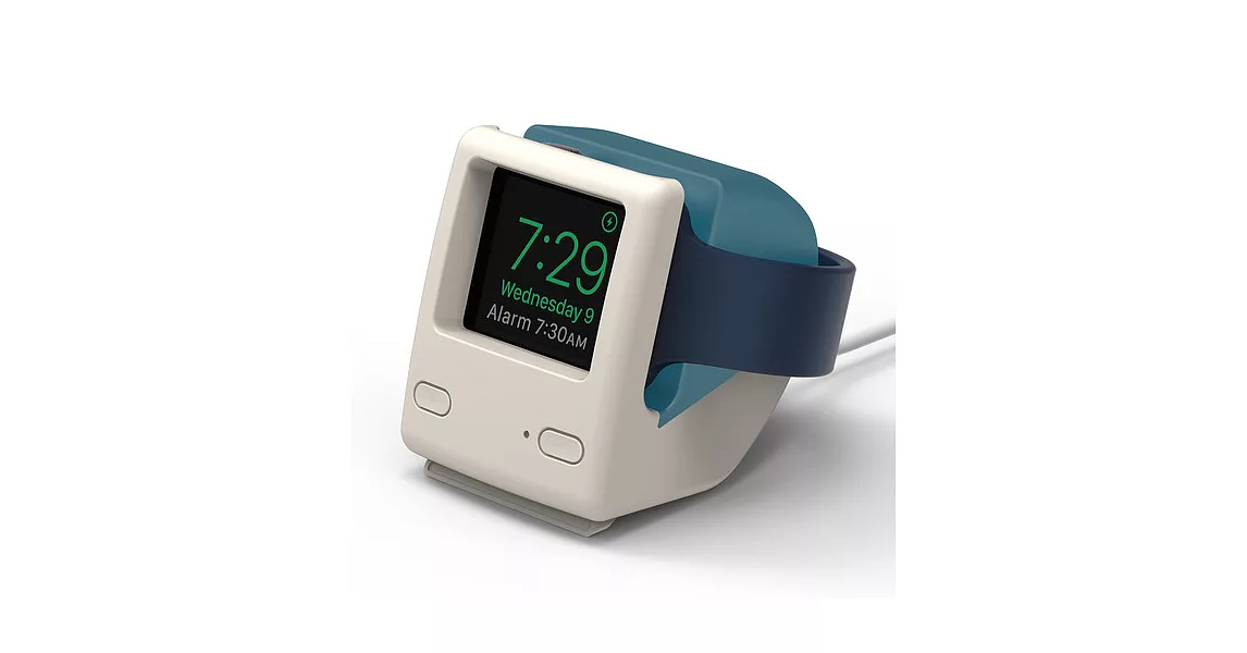 elago Apple Watch W4 賈伯斯iMac造型充電支架 - 1998年限量紀念款藍色