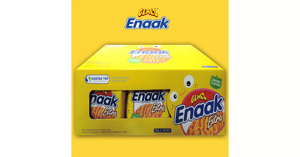 Gemez Enaak 韓式小雞麵 (盒裝30gx24包) 原味