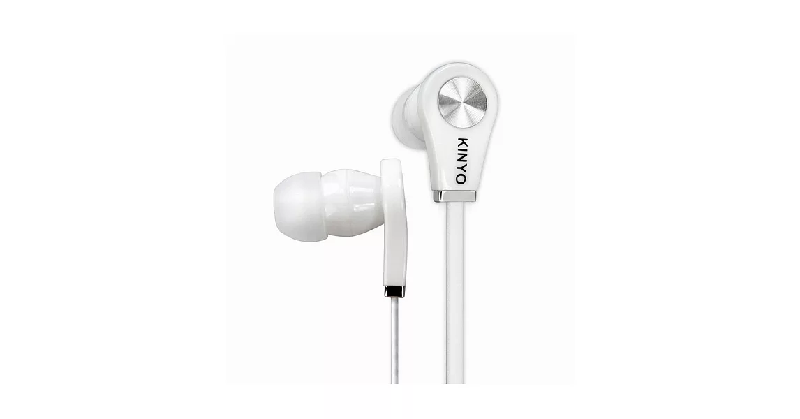 KINYO時尚造型耳道式耳機EMP-50白色白色