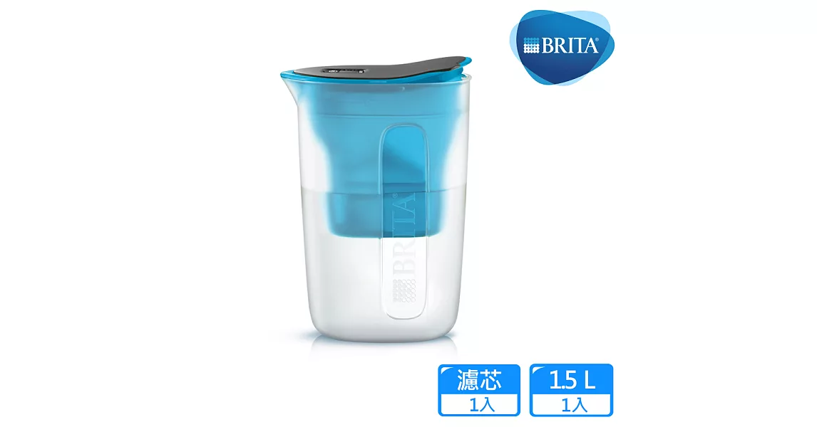 德國BRITA FUN 1.5L 酷樂壺_ (內含MAXTRA Plus全效濾芯1入)藍色