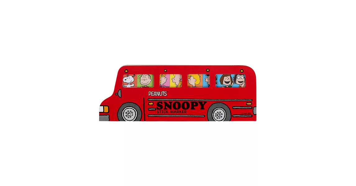 《sun-star》SNOOPY清涼一夏系列自黏標籤便利貼(紅巴士)
