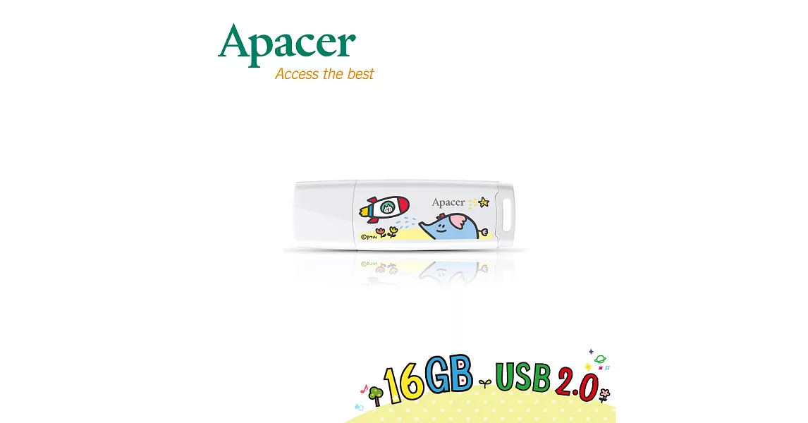 Apacer宇瞻 AH336 16GB『P714星球』聯名款隨身碟-太空夢想