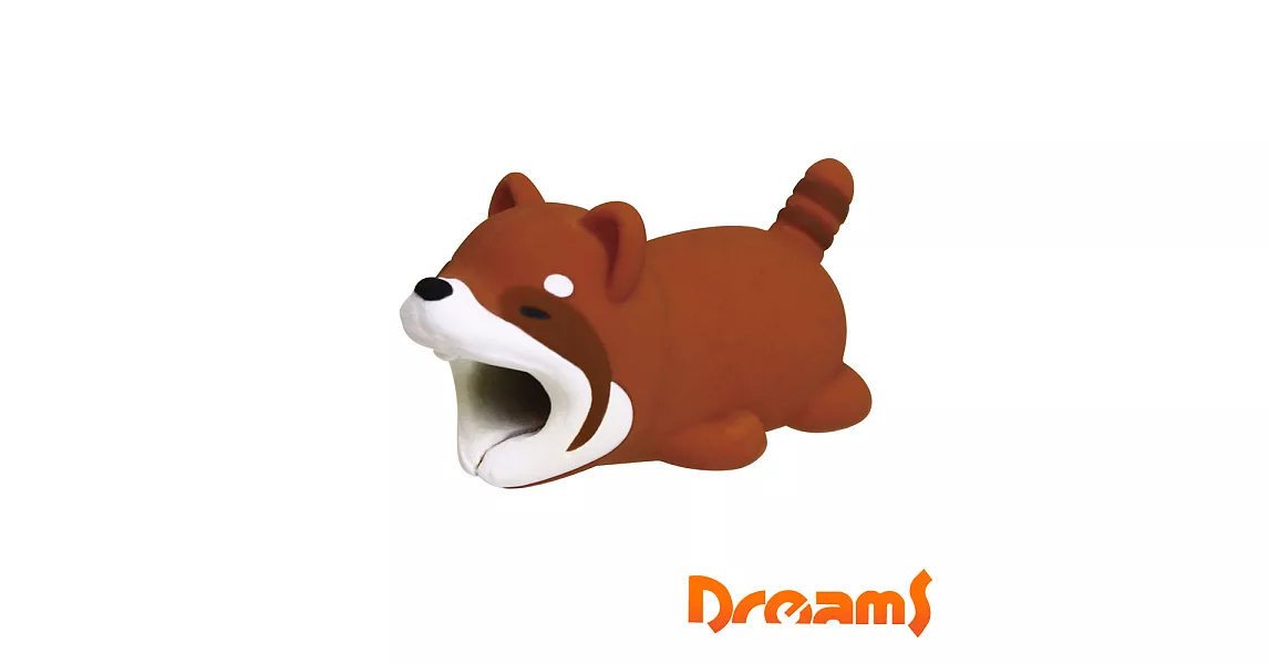 Dreams 慵懶動物園Ⅱ-iPhone專用咬線器(愛乾淨浣熊)