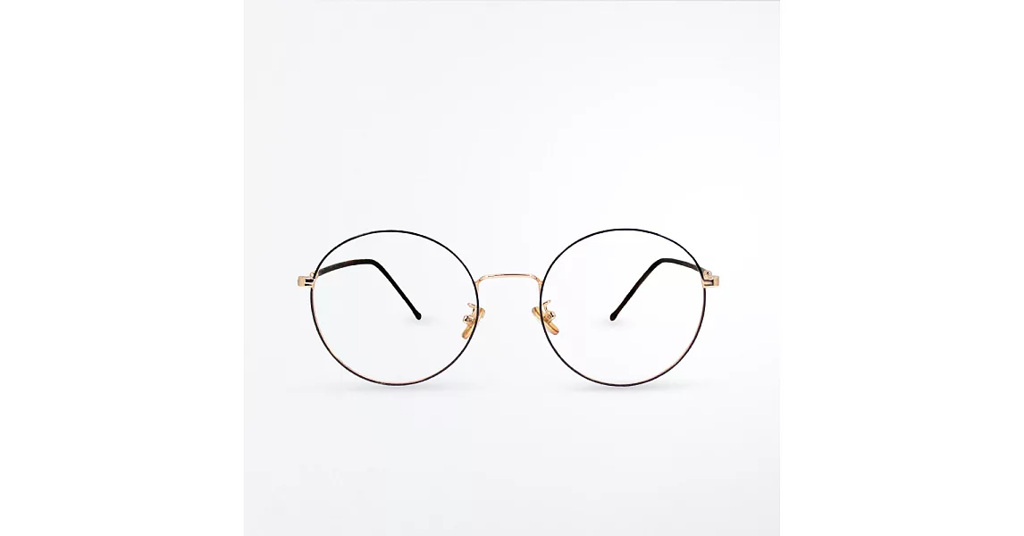 【ASLLY】日韓流行金色大圓框濾藍光眼鏡