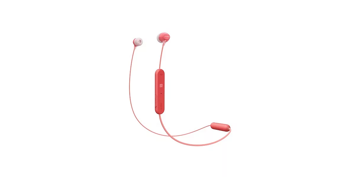 SONY無線藍牙頸掛入耳式耳麥WI-C300紅色
