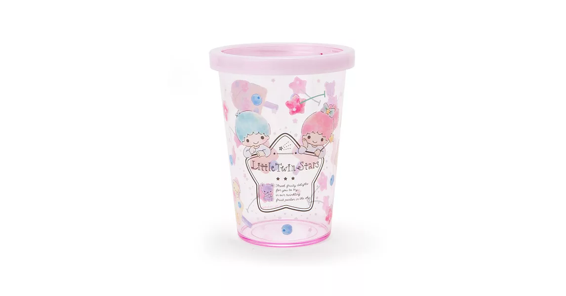 《Sanrio》SANRIO明星夏日水果吧系列飲料杯造型透明筆筒(雙星仙子)