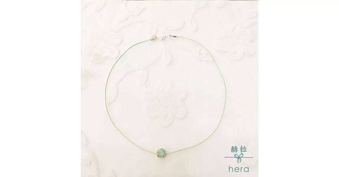 【Hera】赫拉 蛋白鑽糖果色頸鍊-3色綠色