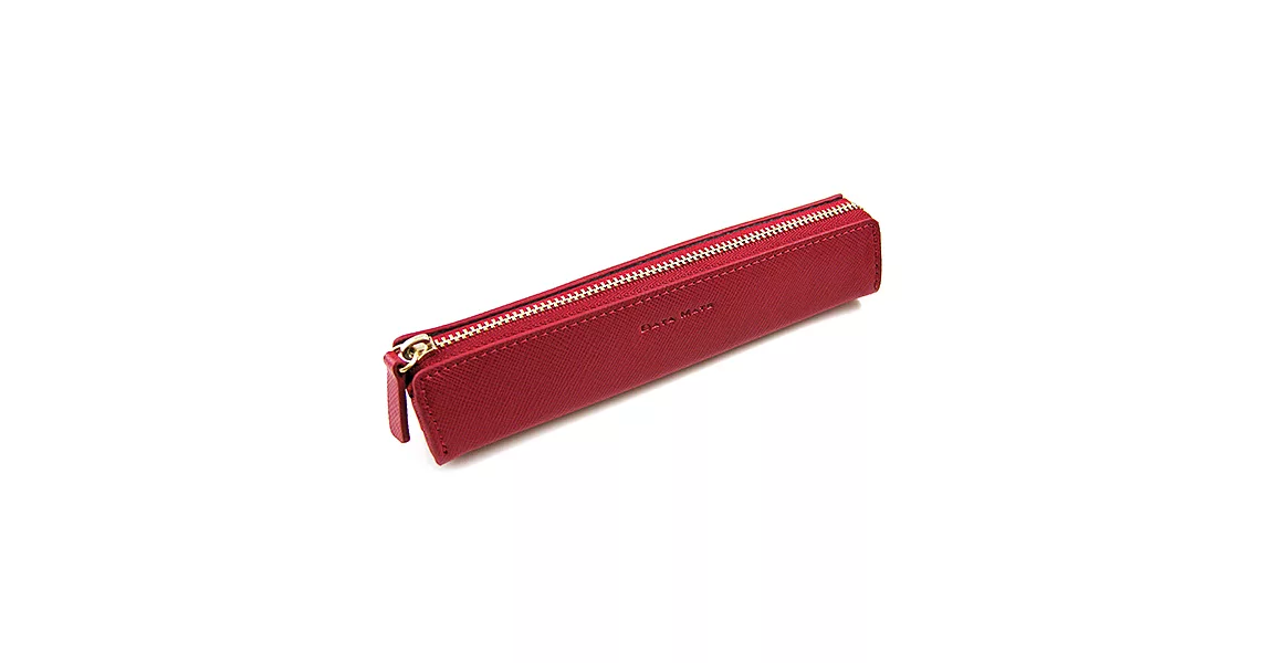 DATA MATE 經典皮件 DM-240 真皮小筆盒 米蘭都會系列紅色