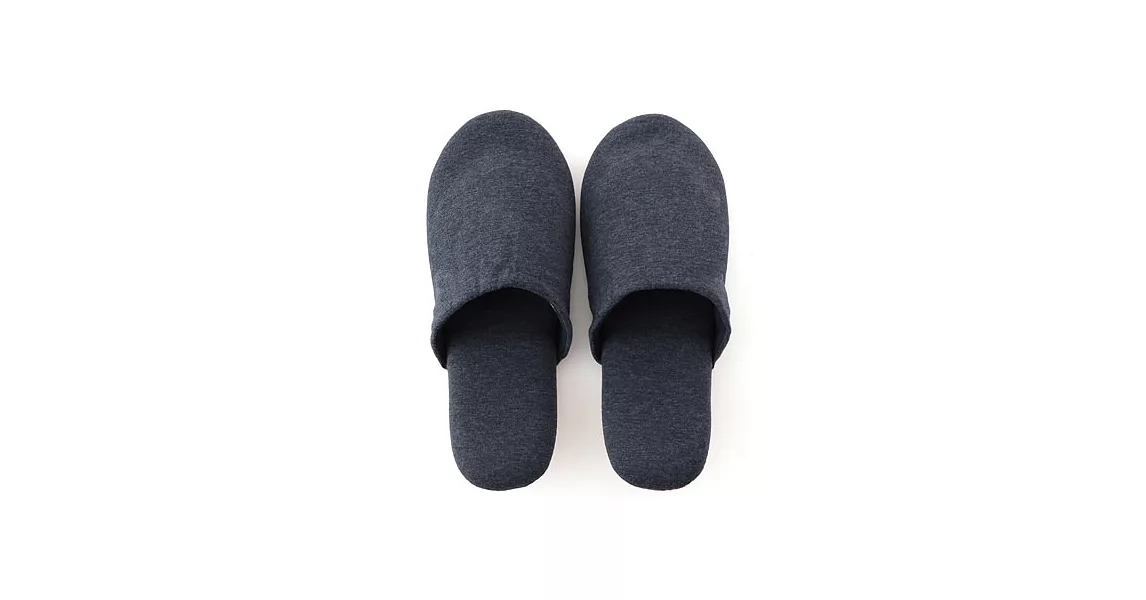 [MUJI無印良品]棉天竺攜帶用拖鞋/L/雜深藍.24.5~27cm用(R)