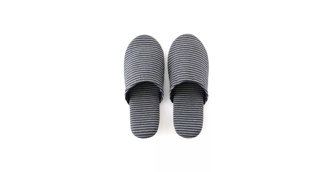 [MUJI無印良品]棉天竺攜帶用拖鞋/L/雜深藍x雜灰.24.5~27cm用(R)