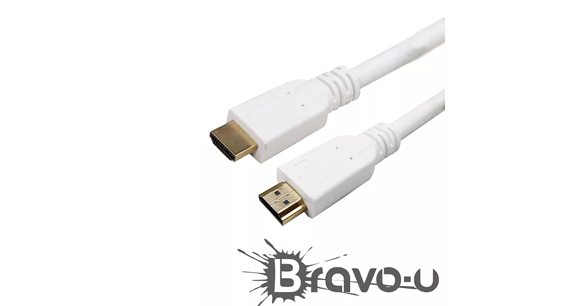 Bravo-u 30米 HDMI to HDMI 4K高畫質影音傳輸線(白)