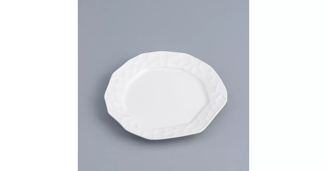 【WAGA】歐式陶瓷圓盤/靜白浮雕/龜甲/26cm