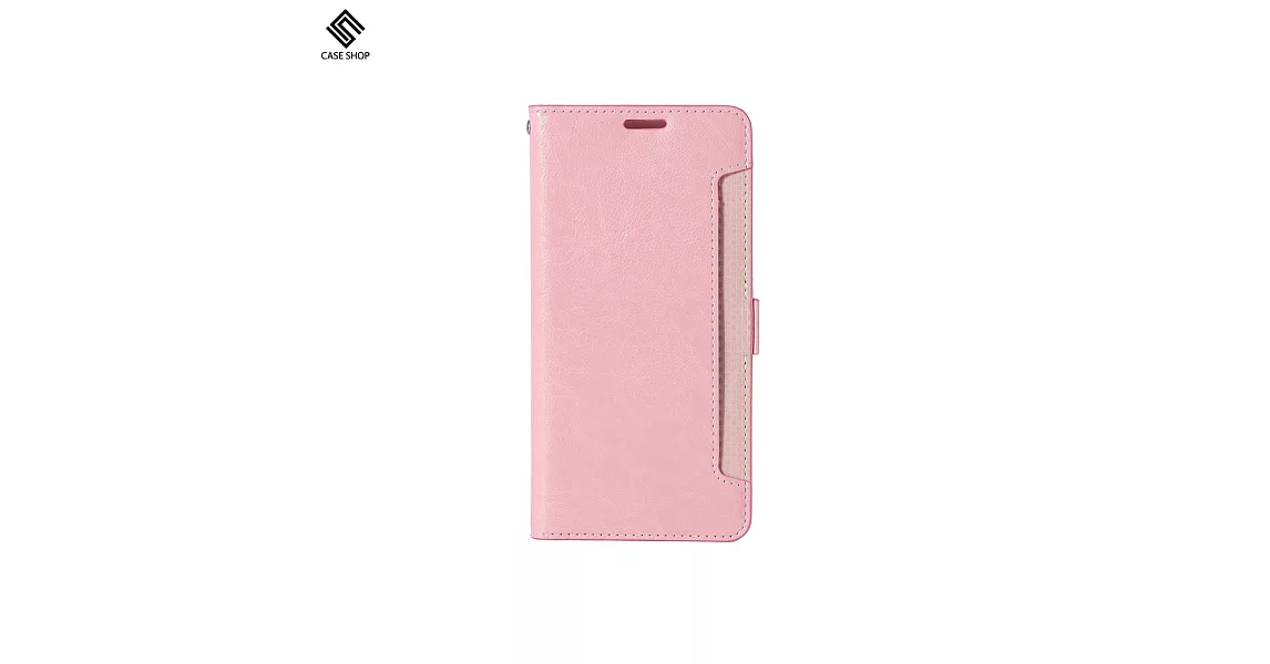 CASE SHOP Samsung Galaxy A50 專用前收納側掀站立式皮套粉