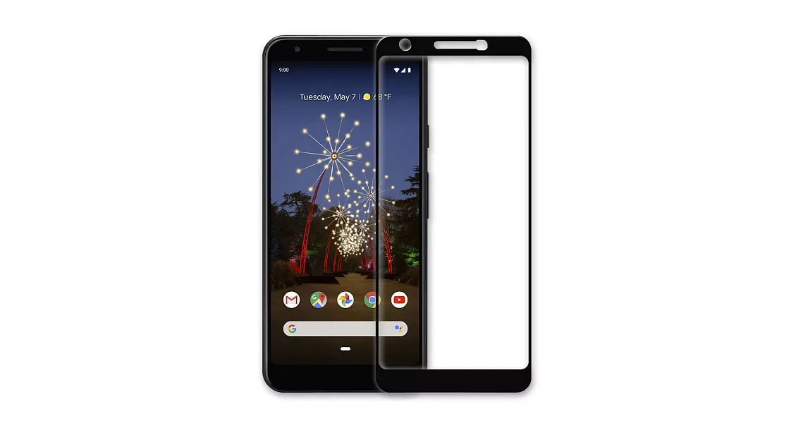 T.G Google Pixel 3a 全包覆滿版鋼化膜手機保護貼(鋼化膜 玻璃貼)