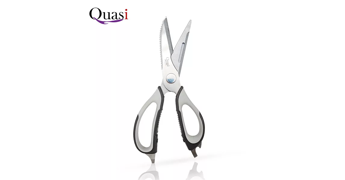 博客來-【Quasi】七合一多功能料理剪刀-黑色