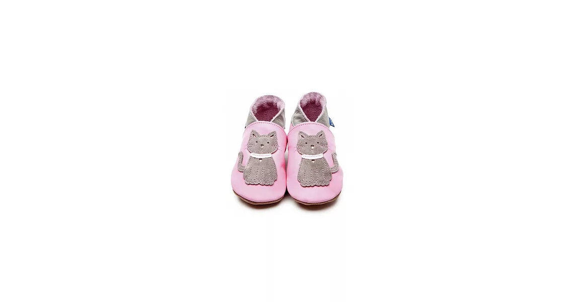 英國製Inch Blue -手工鞋學步鞋禮盒-Meeow Baby pinkgrey(6~12M)