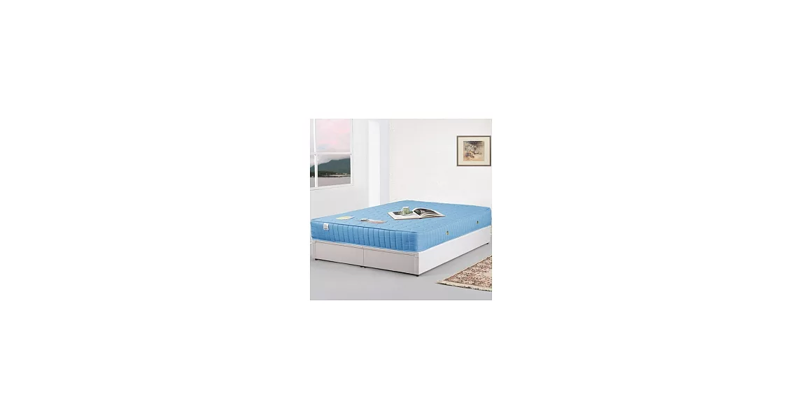 《Homelike》麗緻5尺床台+獨立筒床墊-雙人(純白色)