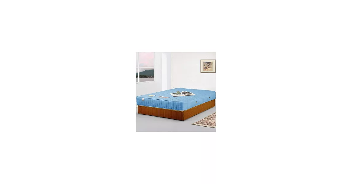 《Homelike》麗緻6尺床台+獨立筒床墊-雙人加大(柚木紋)