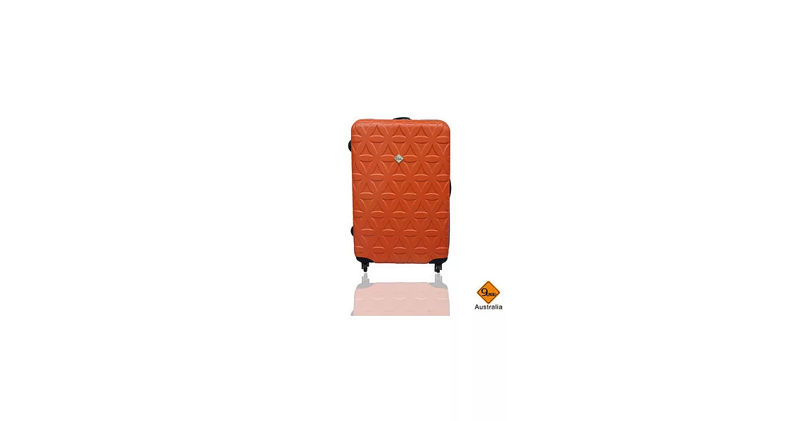 Miyoko時尚花系列-ABS霧面輕硬殼旅行箱-耀眼橘。加大加厚28吋