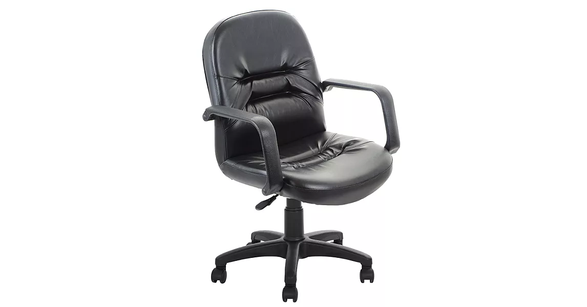 【GXG 傢俱】透氣舒適皮革辦公椅/電腦椅 舒適TW系列 TW-1003 黑色