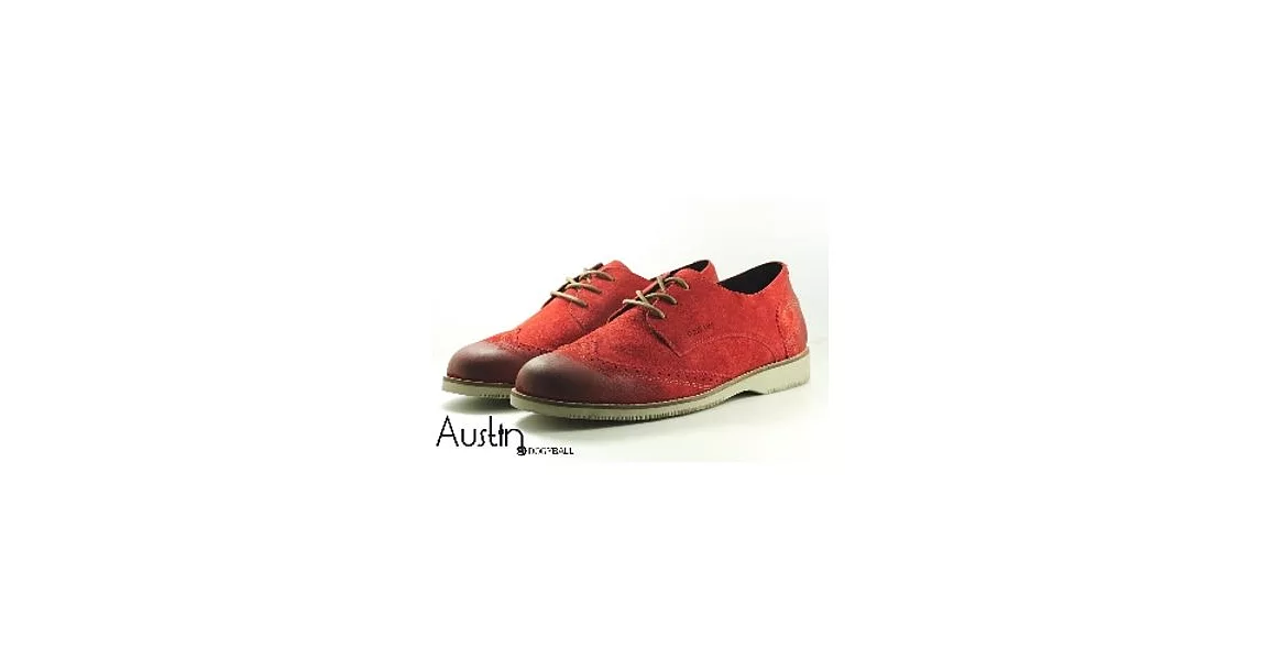 【Dogyball】＂Ausitn＂-雕花牛津鞋42紅色