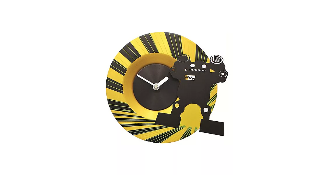 【t13】Swap機器人時計系列（時尚時鐘）黃色鐘面搭配黑色鐘芯