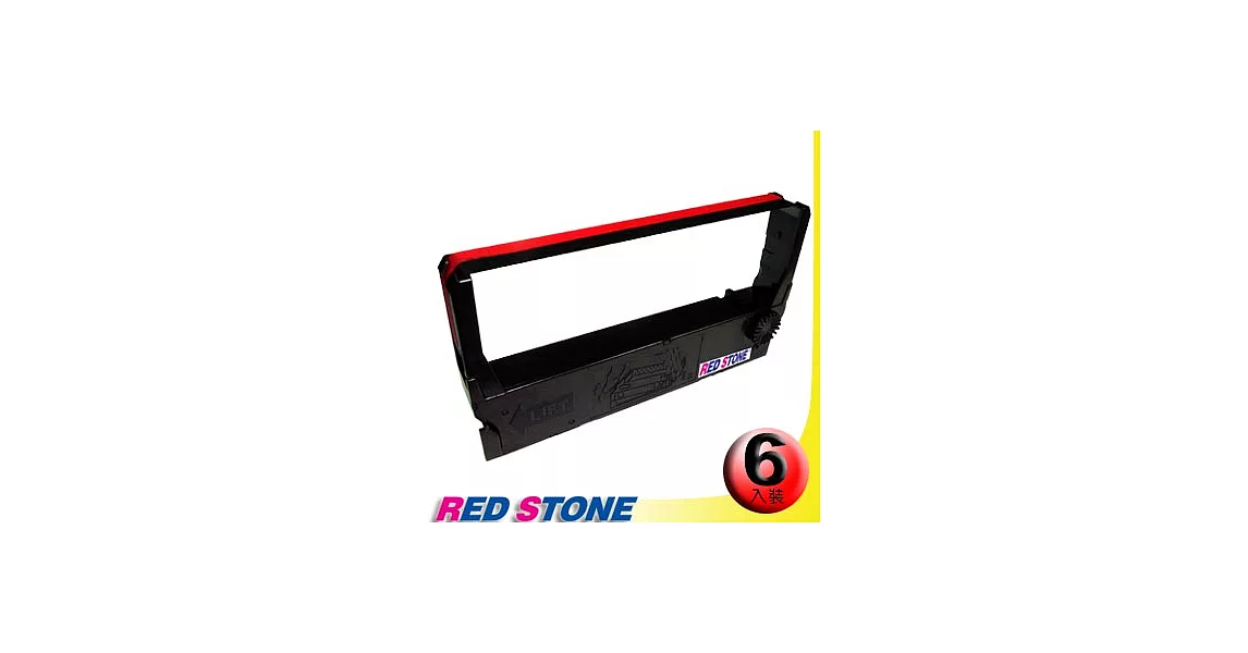 RED STONE for EPSON ERC23收銀機/記錄器 色帶(1組6入)黑色＆紅色