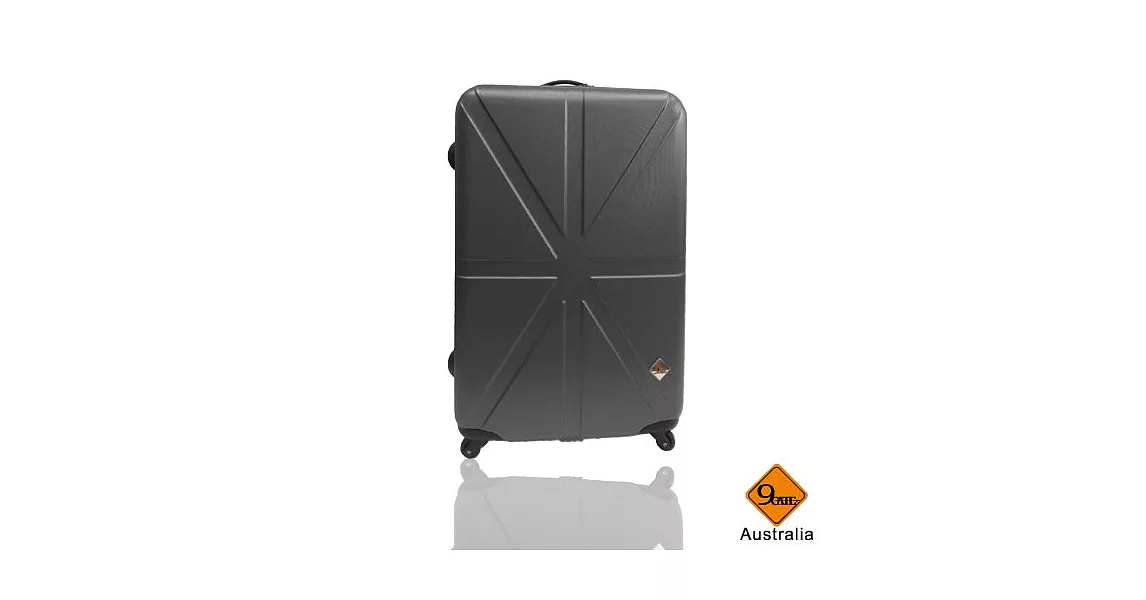 Gate9英倫系列ABS輕硬殼行李箱24吋灰色