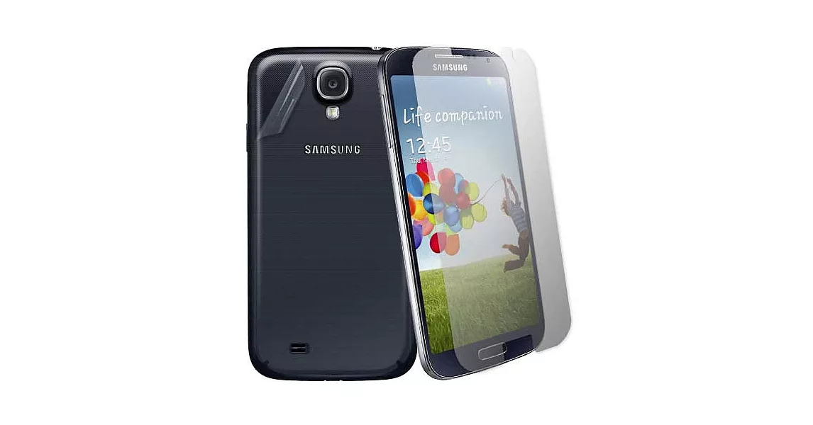 超值二合1 Samsung GALAXY S4 i9500 亮面防刮螢幕貼+機身貼