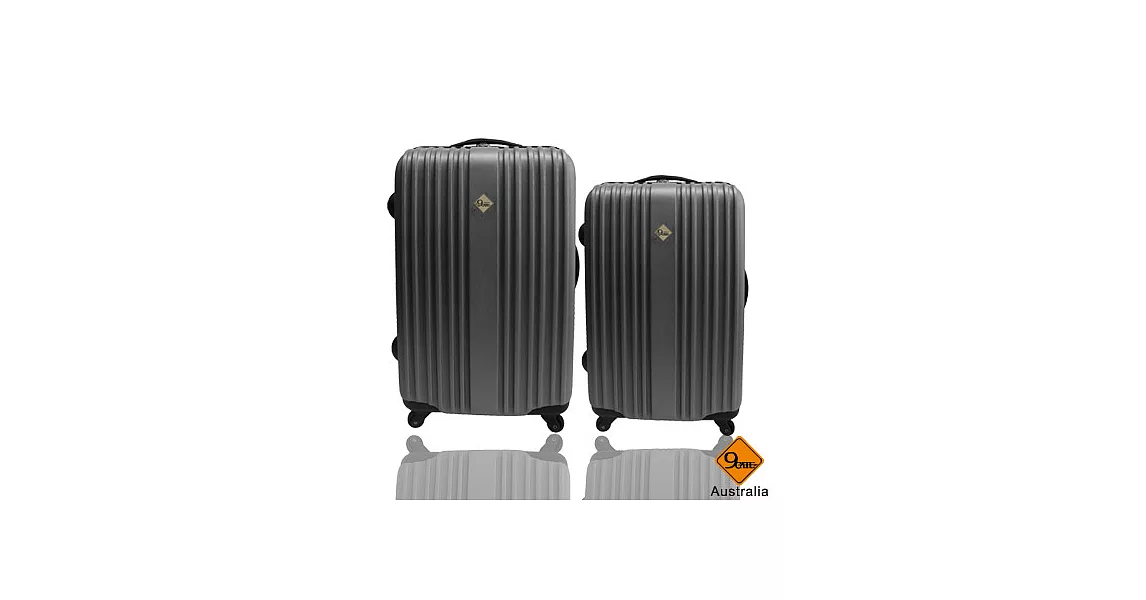 Gate9五線譜系列ABS霧面旅行箱/行李箱兩件組28+24酷灰色