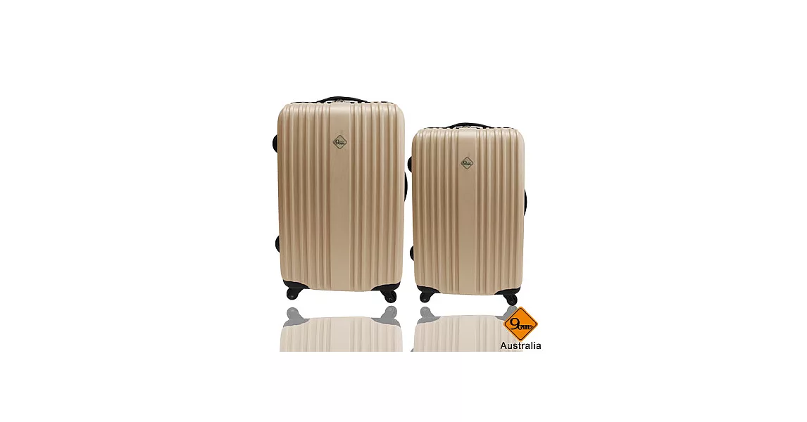 Gate9五線譜系列ABS霧面旅行箱/行李箱兩件組28+24香檳金