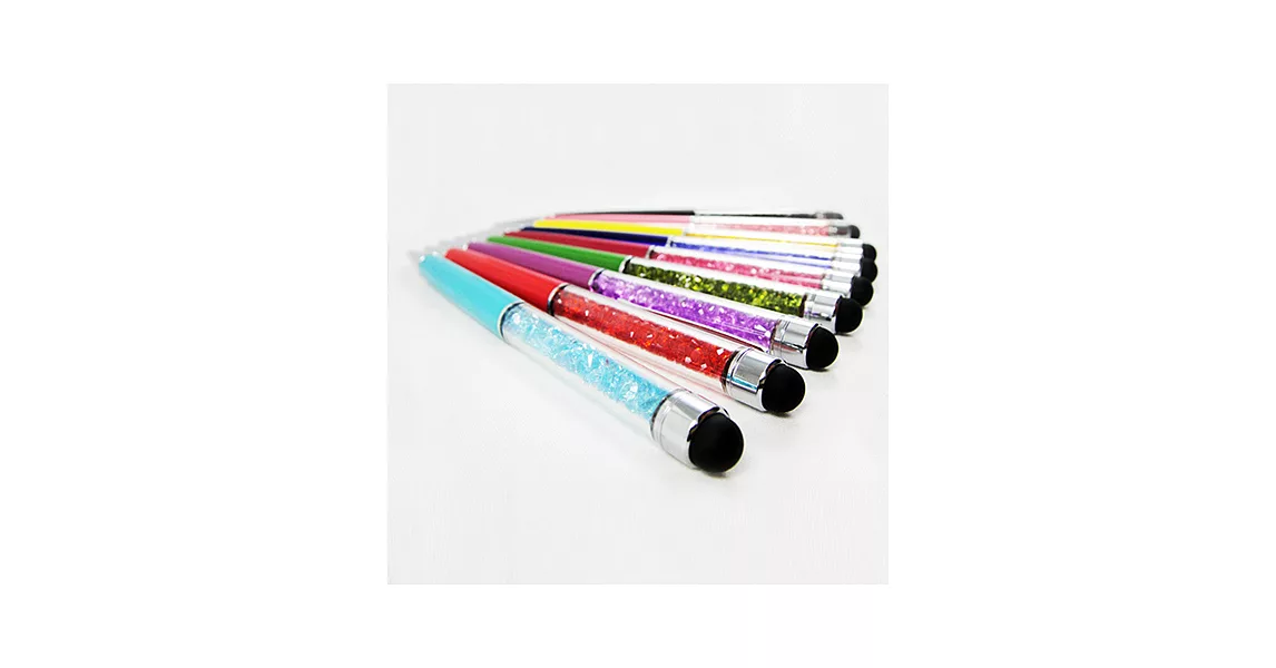 閃鑽超質感電容筆 兩用電容筆+原子筆 觸控筆 附時尚透明包裝殼