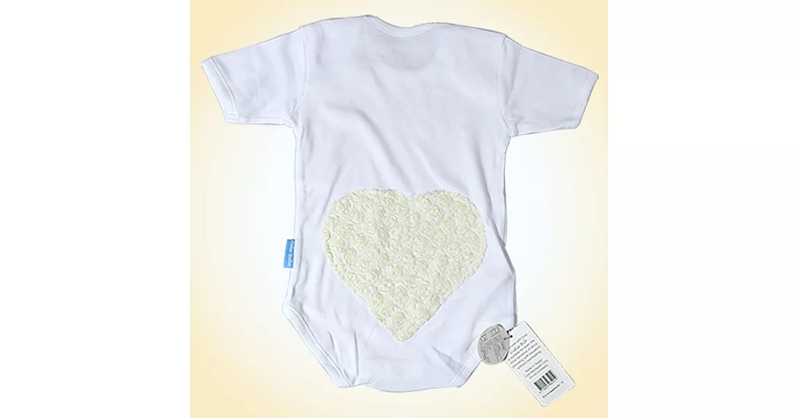 Cutie Bella包臀衣，Heart on Back-Cream(6~12m)