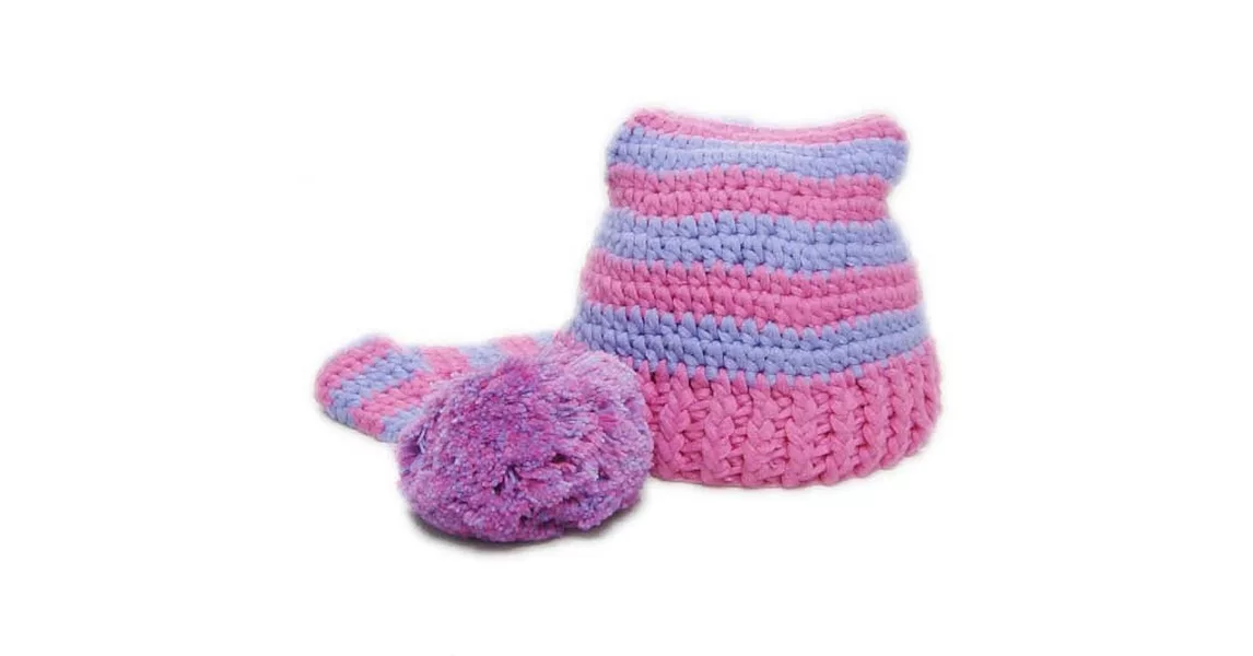 Cutie Bella手工編織嬰兒帽Stocking Cap-Lavender/Rose