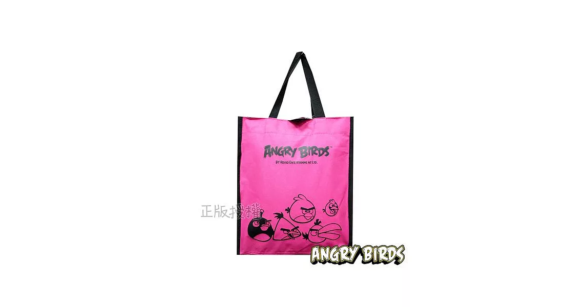 【Angry Birds】憤怒鳥㊣版授權 經典補習收納袋(桃紅色)桃紅色