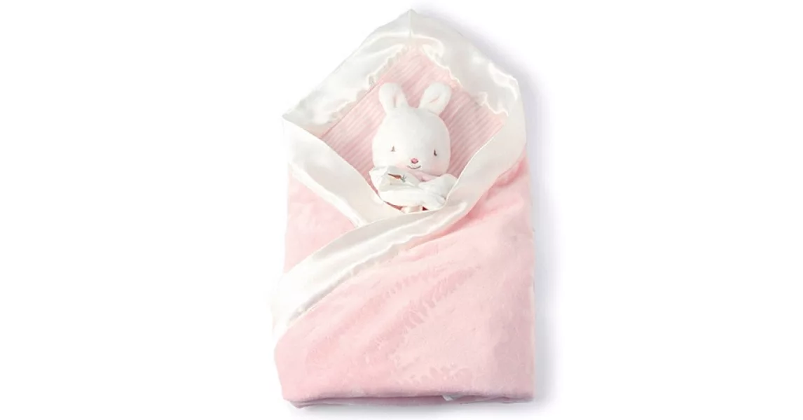 美國Bunnies By The Bay海灣兔，抱毯粉兔，Glad Greams Blanket-Pink