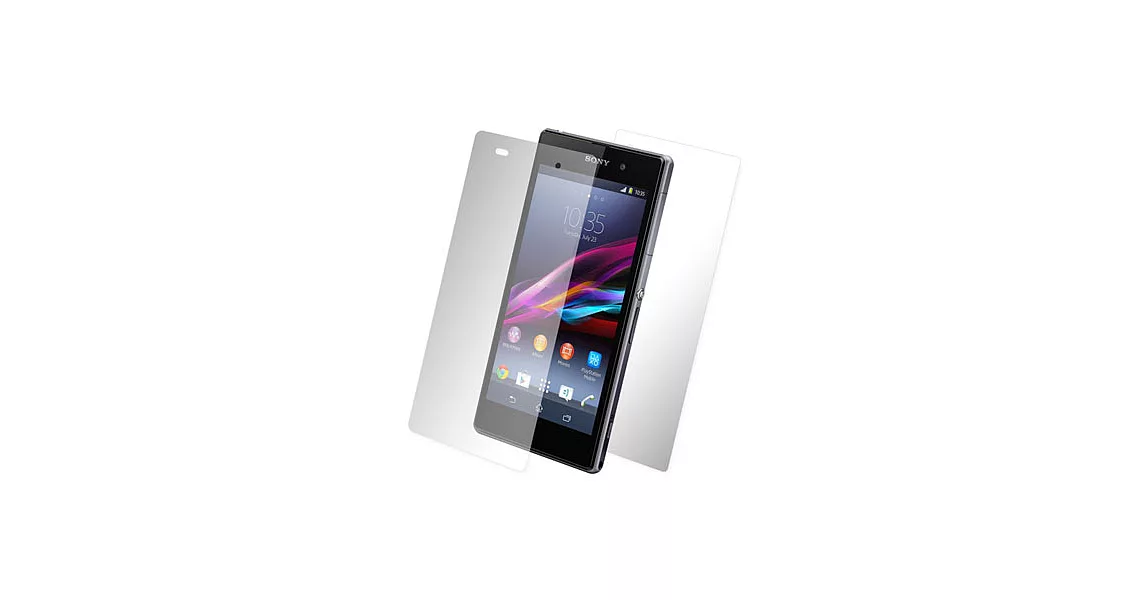 超值二合1 Sony Xperia Z1 C6902 L39H 亮面防刮螢幕貼+機身貼