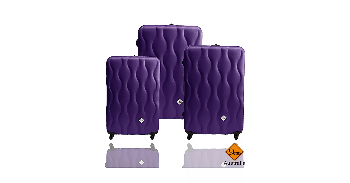 Gate9波西米亞系列(三件組_紫)ABS輕硬殼行李箱旅行箱MJ-BOX美靚活力館莎莎紫