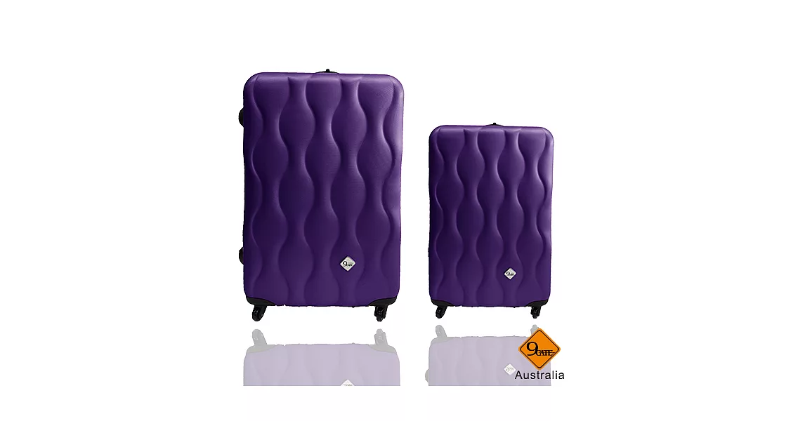 Gate9波西米亞系列_紫(28+20吋)ABS輕硬殼行李箱旅行箱2件組MJ-BOX美靚活力館莎莎紫色