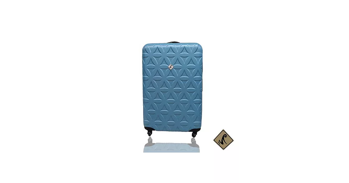 Miyoko時尚花系列ABS 霧面旅行箱輕硬殼旅行箱20吋土耳其藍