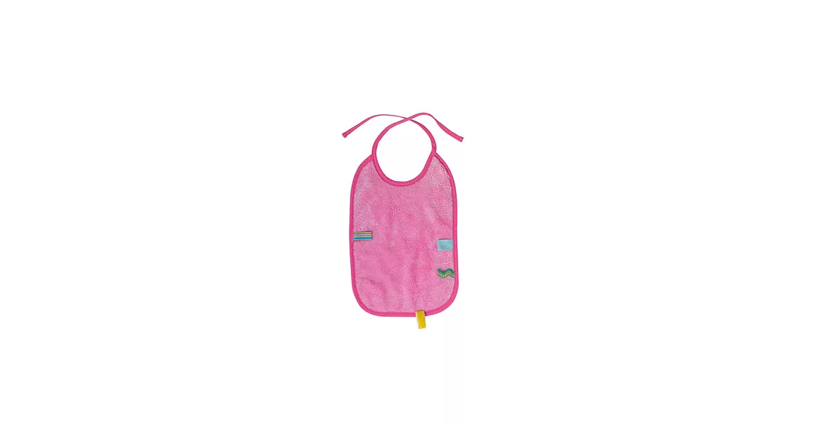【荷蘭Snoozebaby】大尺寸綁帶式布標圍兜粉紅色