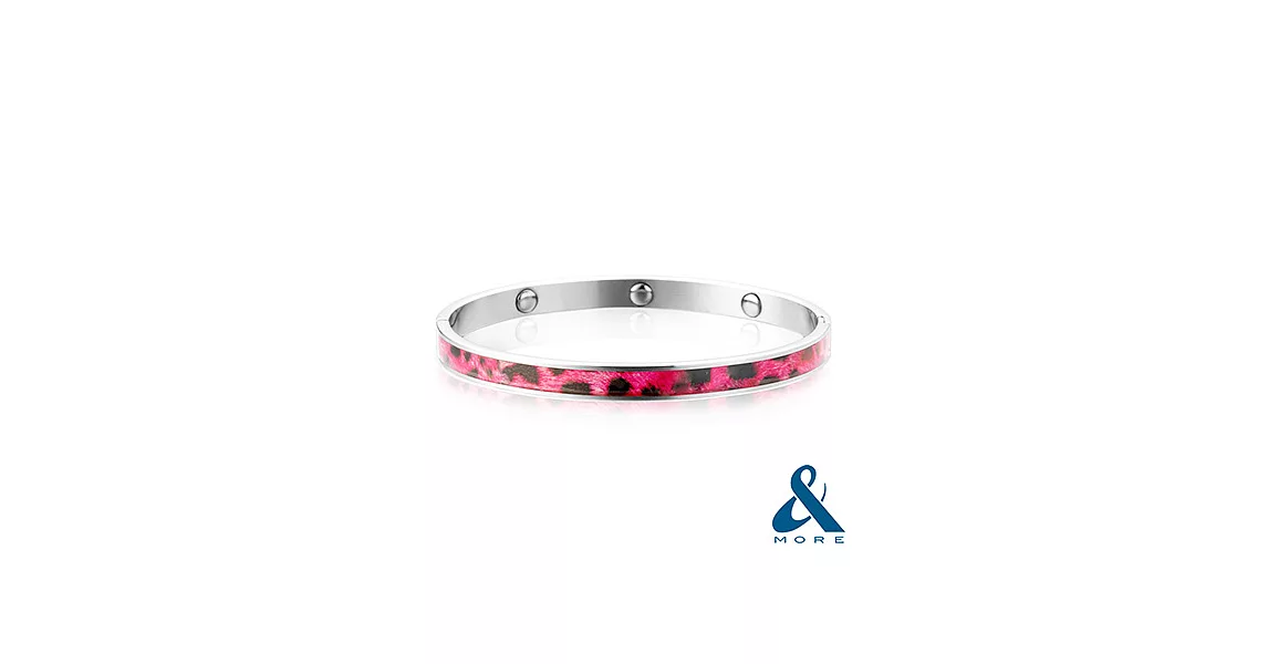 【＆MORE】愛迪莫『時尚DNA鍺手環』動物紋系列粉紅豹
