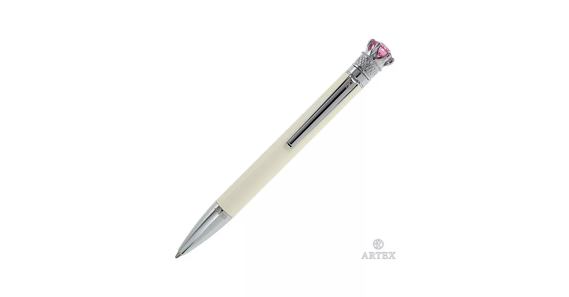 ARTEX 皇家禮讚 粉紅鋯石 象牙白烤漆筆身
