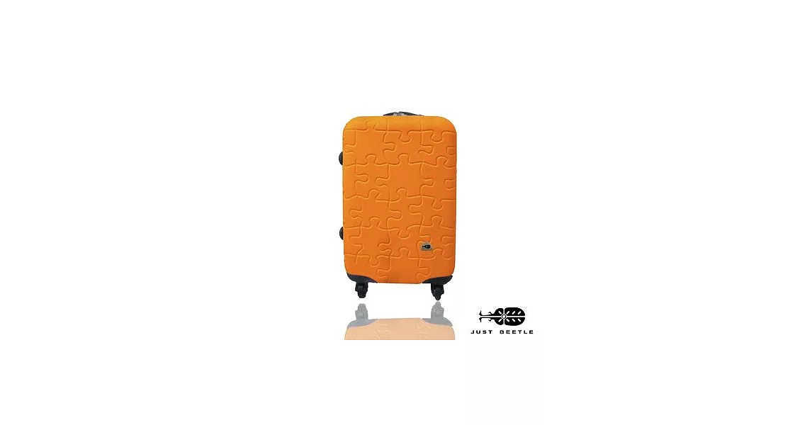 JUSTBEETLE拼圖系列☆莎莎代言☆ABS輕硬殼旅行箱行李箱拉桿箱登機箱兩件組28吋28吋橘色