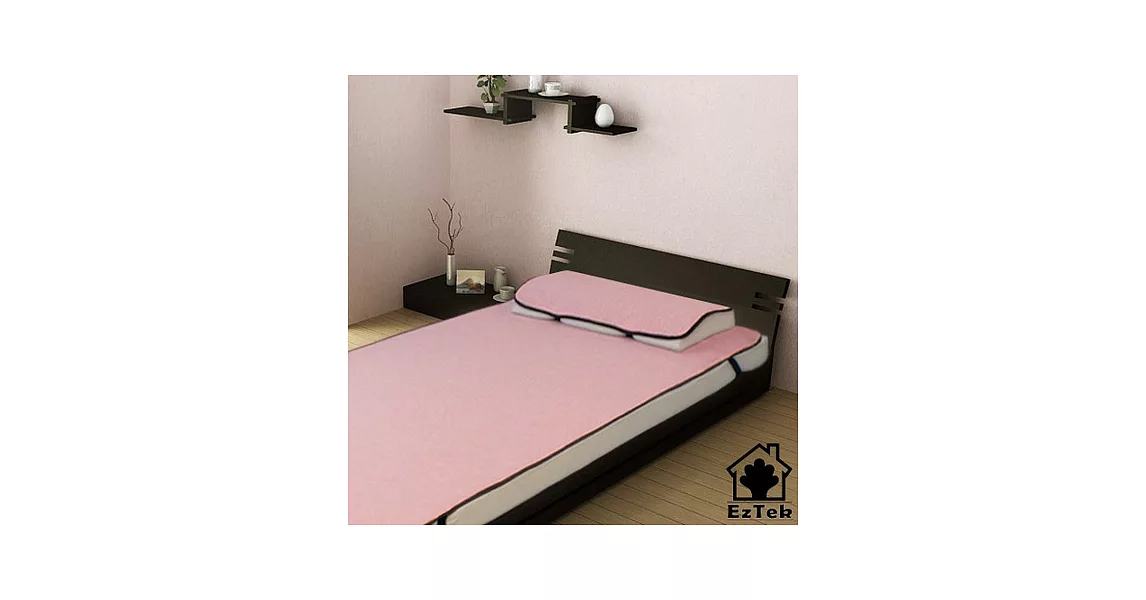 [輕鬆睡-EzTek] 涼感!和風紙纖-單人套組-含枕套X1粉紅色