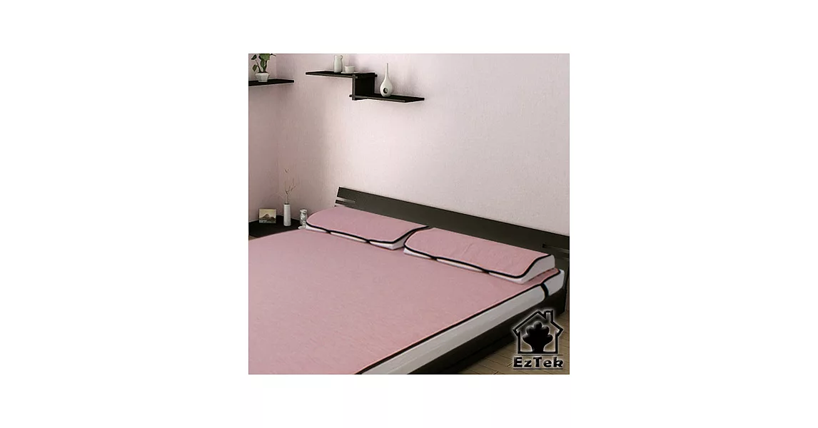 [輕鬆睡-EzTek] 涼感!和風紙纖-雙人套組-含枕套X2粉紅色