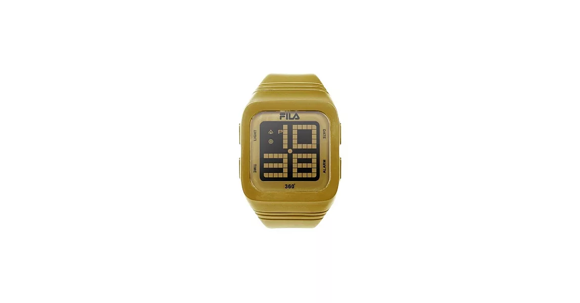 【FILA】時尚方型錶款 (金色 FL38014107)