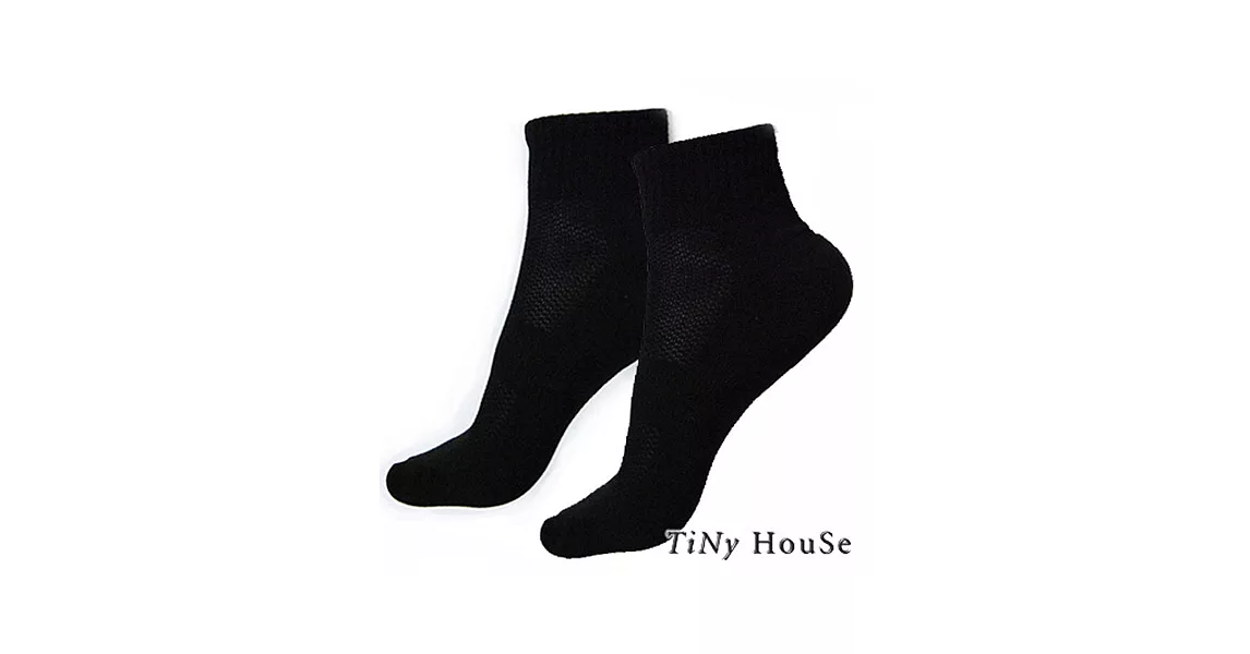 TiNyHouSe 舒適襪 薄型運動襪 (型號T-05黑色L號)2雙組
